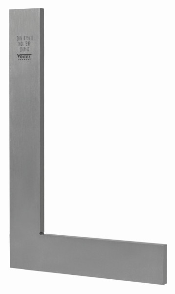 Vogel Germany Werkstattwinkel DIN 875, GG 2, rostfrei, 200 x 130 mm, flach, 310074