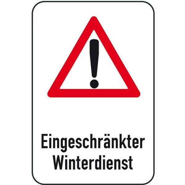 Stein HGS Winterschild/Verkehrszeichen Eingeschränker Winterdienst, 500x750mm, 14712