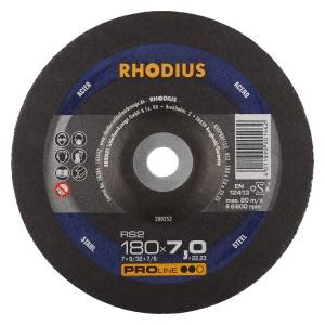 Rhodius PROline RS2 Schruppscheibe, Durchmesser [mm]: 180, Stärke [mm]: 7, Bohrung [mm]: 22.23, VE: 10 Stück, 200253