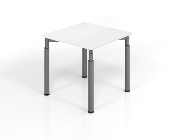 Hammerbacher Schreibtisch YS08, 80 x 80 cm, Platte: Weiß, 25 mm dick, ABS-Dickkante, Rechteckform, Graphit, VYS08/W/G
