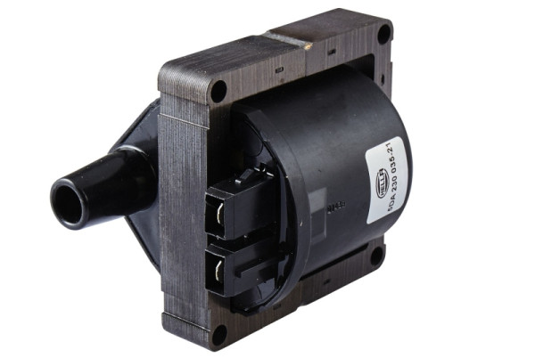 HELLA Zündspule, 2-polig, Zündspule zum Verteiler, geschraubt, mit Zubehör, 5DA 230 035-211