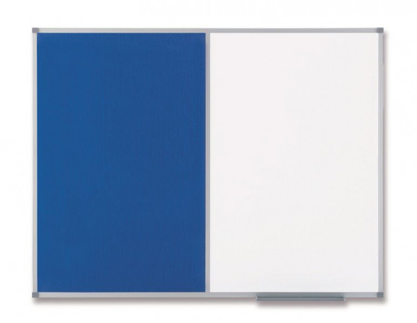 Nobo Kombitafel Filz/Stahl 90 x 120 cm, blau/weiß, 1902258