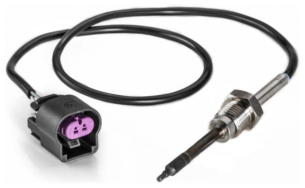 HELLA Sensor, Abgastemperatur, 2-polig, geschraubt, Kabel: 530mm, 6PT 014 494-391