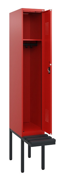 C+P Spind Evolo PLUS, 1 Abteil, 1950x300x815mm, 3020/3020, Zylinderschloss, Material Sitzfläche Kunststoff, 0490405-10 S10106