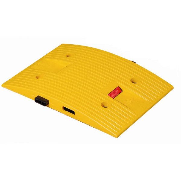Stein HGS Temposchwelle<40 km/h mit Stecksystem, Endstück,gelb/250mm, 10167