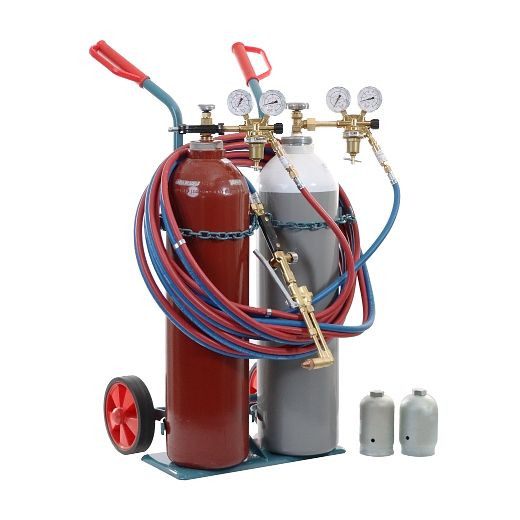 ELMAG Stahlflaschenwagen für 2 x 20 l Flaschen, inkl. Vollgummiräder, 58405