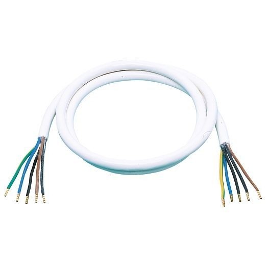 JÄGER DIREKT Herdleitung H05VV-F 5G2,5-2,0m AEH/AEH, weiß, VE: 5 Stück, 304.5220