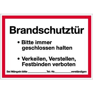 Moedel Brandschutztür Bitte immer geschlossen halten..., Folie, 297x210 mm, 57739
