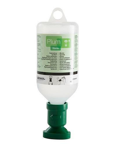 DENIOS Augenspülflasche MONO mit 500 ml 0,9 %iger Kochsalzlösung (Natriumchlorid), VE: 0,5 Liter, 123-481