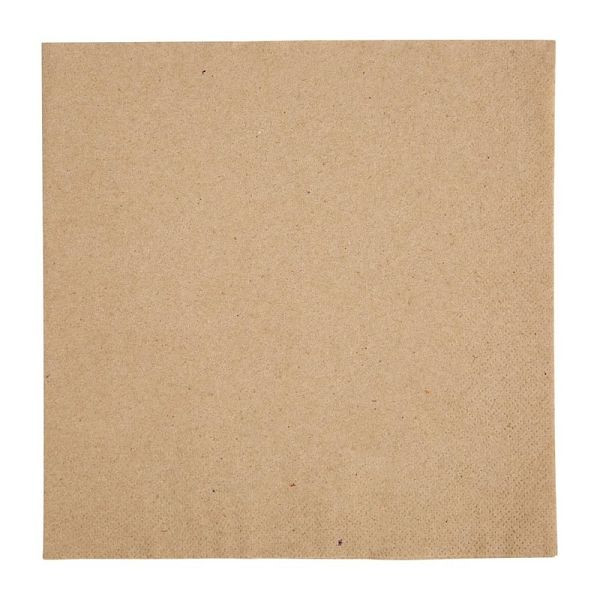Fiesta Recyclable Dinner-Servietten 1/4 recyceltes Kraftpapier 40cm (2000 Stück), FE242