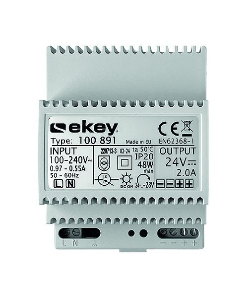 TCS Türkontrollsystem Netzgerät für Fingerprint REG 230VAC 24VDC 2A 4TE, 100891