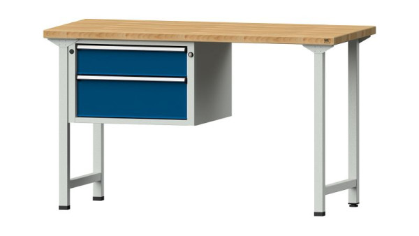 ANKE Werkbänke Kombiwerkbank, Modell 607 V, 1500 x 700 x 890 mm, RAL 7035/5010, BMP 40 mm, 415.017