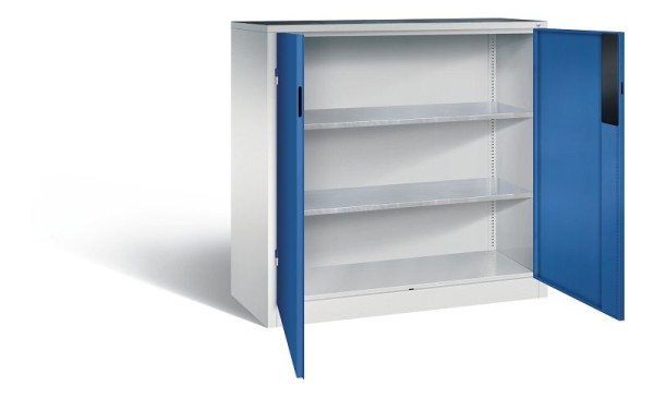 C+P Werkzeugschrank Acurado, H1200xB1200xT500mm, Farbe: Lichtgrau / Enzianblau, Muldengriff, 8531-052 S10186