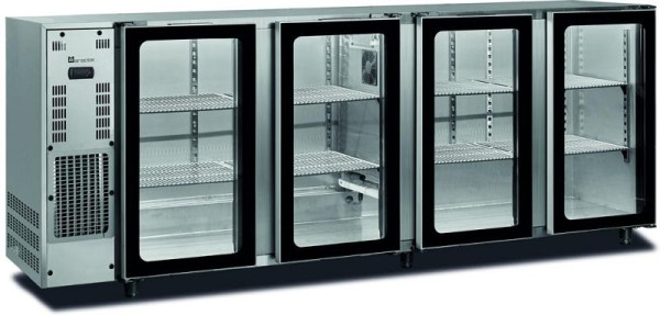 gel-o-mat Getränke-Kühltisch, Modell FBG451/267 APV mit 4 Glastüren, 29GKT.4I