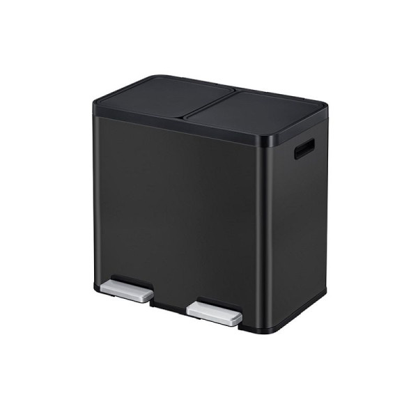 STEIN HGS Essential 1 Recycler Treteimer, schwarz, 22 + 22 Liter, 83999.0003