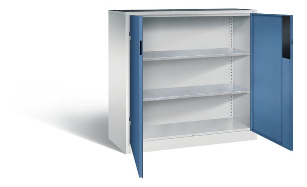 C+P Werkzeugschrank Acurado, H1200xB1200xT500mm, Farbe: Lichtgrau / Fernblau, Muldengriff, 8531-052 S10193