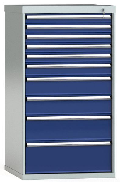 KLW Schubladenschrank 1325 x 725 x 750 mm H x B x T, Einbaumaß: 1225 mm, Einteilung: 36x36 Einheiten, VU / 200 kg, SGB1325-10UP-001