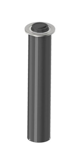 Lölsberg Deckelspender Plastik lang Thekeneinbau, Deckeldurchmesser ca. 79-90 mm, Röhrenlänge ca. 600 mm, inkl. Silikonringsatz, 990 010