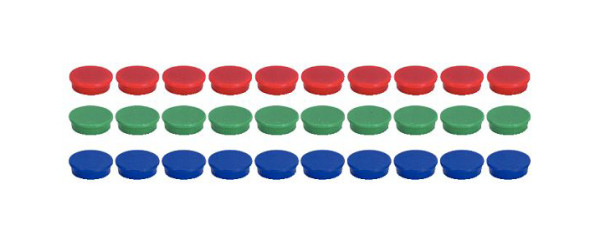 KS Tools Magnet-Set, Durchmesser 25mm, rot, VE: 10 Stück, 860.0882