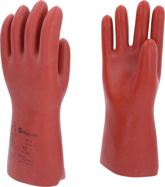 KS Tools Elektriker-Schutzhandschuh mit mechanischem Schutz, Größe 12, Klasse 3, rot, 117.0080