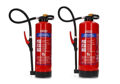Gloria Wasser-Aufladefeuerlöscher, 6 l, Brandklasse A, Spezialeignung für Lithium-Ionen Akkus, 286764