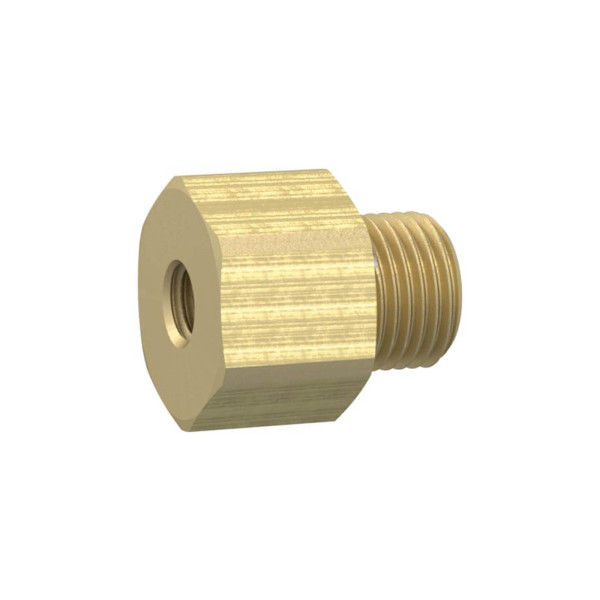 Riegler Reduziernippel lang, M3, M5 innen, SW 7, Messing, 134705