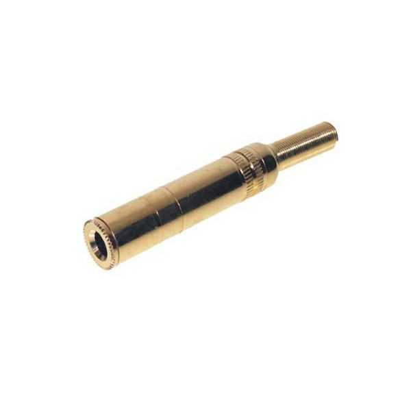 S-Conn Klinkenkupplung Mono 6,3mm Metall, vergoldet, 50800-G