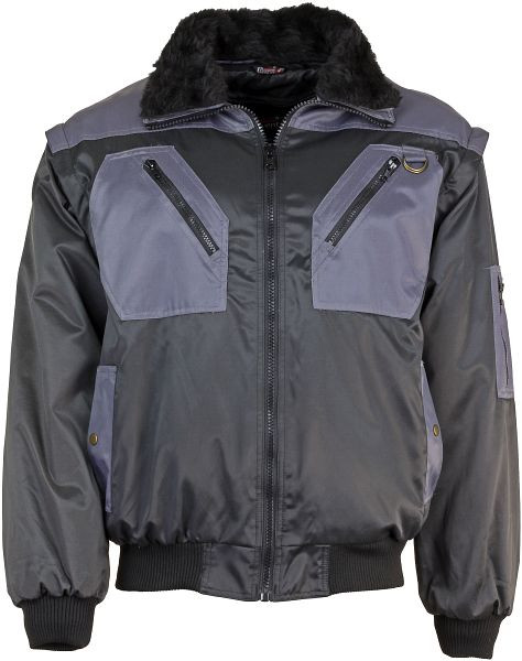 ASATEX Prevent ® DK Pilotenjacke, zweifarbig, abtrennbare Ärmel, austrennbares Futter, Farbe: schwarz/grau Größe: 2XL, 174ZA-XXL-12