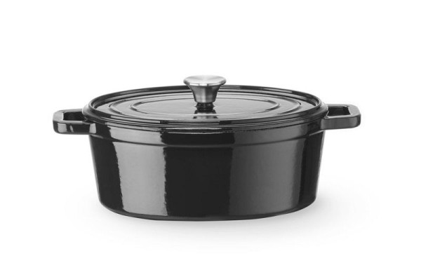 Hendi Emaillierter Gusseisentopf, 4,4 l schwarz, 626887