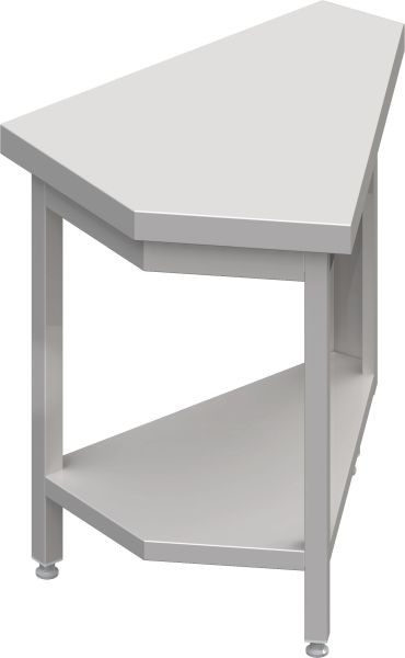 Stalgast Edelstahl Neutralausgabe 45° Inneneckmodul 667x830x880 mm, Granitarbeitsplatte "Standard G1", CF06213