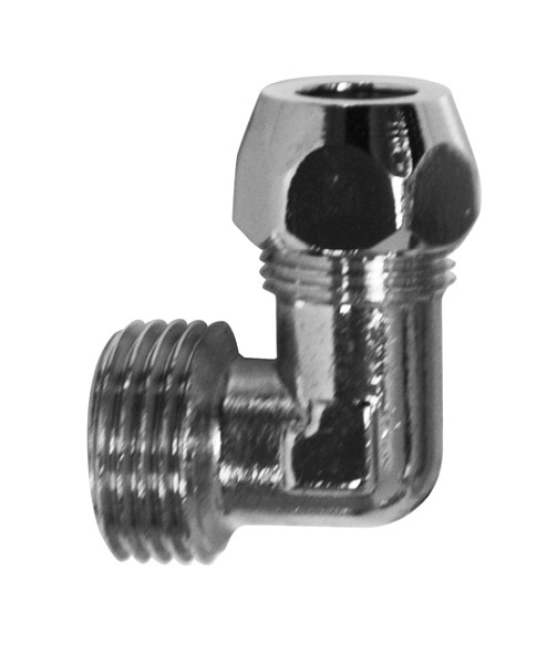Benkiser Winkel-Einzelquetschverschraubung 3/8 Zoll x10 mit 1/2 Zoll AG, 5241210