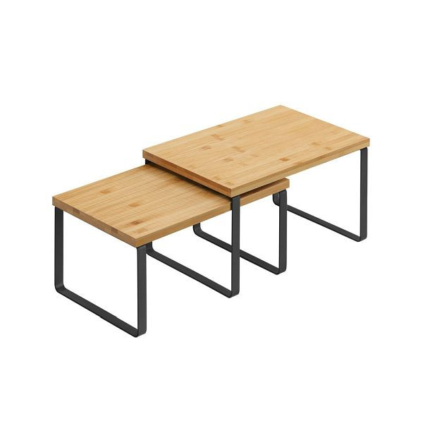 SONGMICS Gewürzregale 2er Set Weiß-Naturfarbe, KCS02NB, 0194343025131