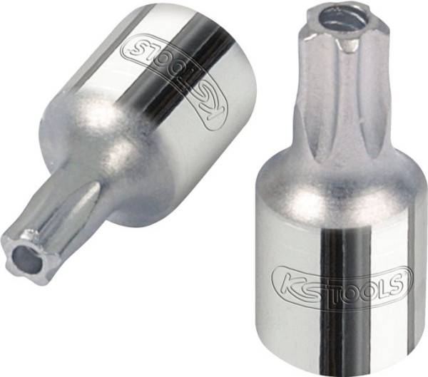 KS Tools 1/4" CHROMEplus Bit-Stecknuss Fünfstern, Stirnlochbohrung, TS15, 918.1576