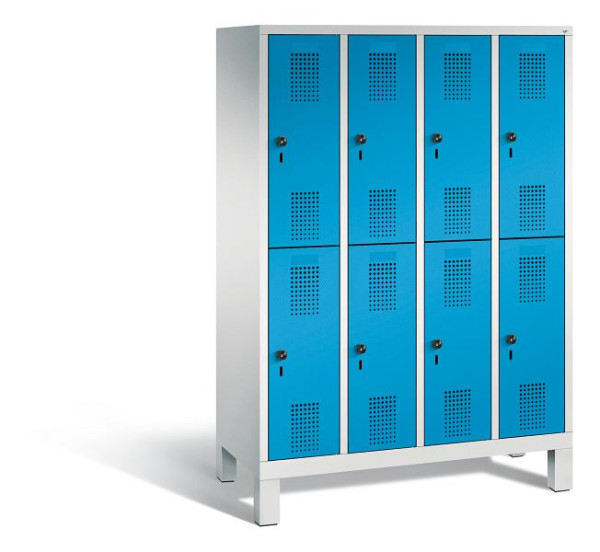 C+P Spind Evolo, 8 Fächer, H1650xB1190xT500 mm, Grau/Lichtblau, 483106-40 S10098