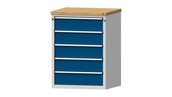 ANKE Werkbänke Schubladenschrank, Modell 3001 V, 765 x 700 x 1020 mm, RAL 7035/5010, BMP 40 mm, 611.001