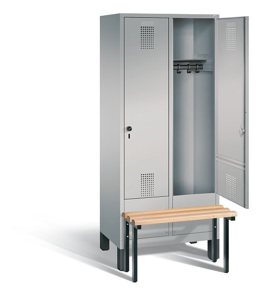 C+P Garderobenschrank Evolo, H1850xB810xT815mm, Farbe: Weißaluminium, 48030-22 S10109