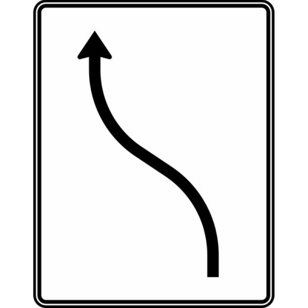 Stein HGS Verschwenkungstafel einstreifig nach links, RA2/Flachform 3mm, ohne Entfernungsangabe, 1600x1250mm, 511-10-123