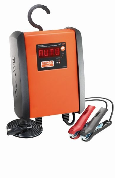 Bahco Vollautomatisches Mikroprozessor Batterielade‐ und Batterieerhaltungsgerät 10 Ampere, 8‐stufig für 24V‐(20‐230 Ah) Batterien, BBCE24-10