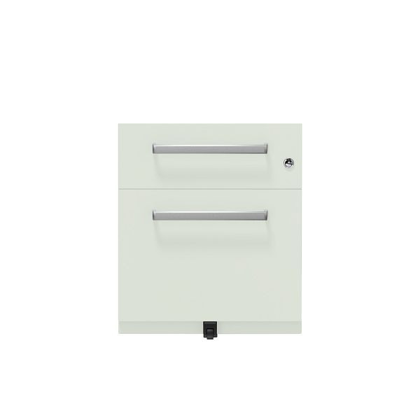 Bisley Rollcontainer Note™, 2 Schubladen, Tiefe 565 mm, Designgriff, 644 portland, NWH59M7SF644