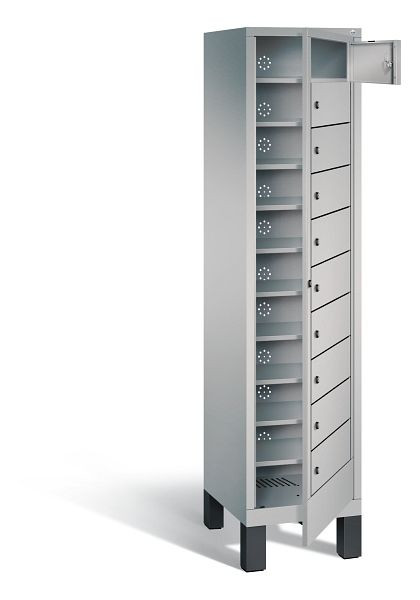 C+P Wäsche-Sammelschrank Evolo, H1850xB420xT500mm, Farbe: Weißaluminium, 48060-110 S10038