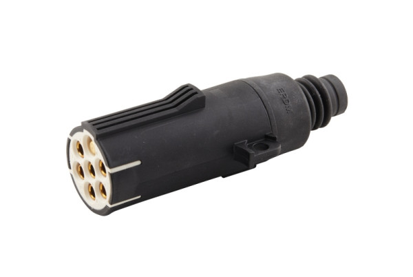 HELLA Stecker, 24V, 7-polig, Stecker: Schraubkontakt, Kunststoff, schwarz, DIN/ISO: 3731 S-Typ, 8JA 008 084-011