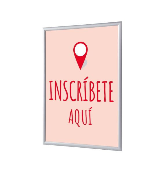 Showdown Displays Klapprahmen A1 Komplettset Hier Anmelden Rot Spanisch, KRA1G25LPPI459