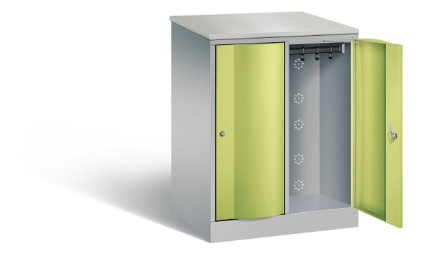 C+P XL-Schließfachschrank Resisto, H1077xB772xT640mm, Farbe: Weißaluminium / Viridingrün, 8271-273 S10061