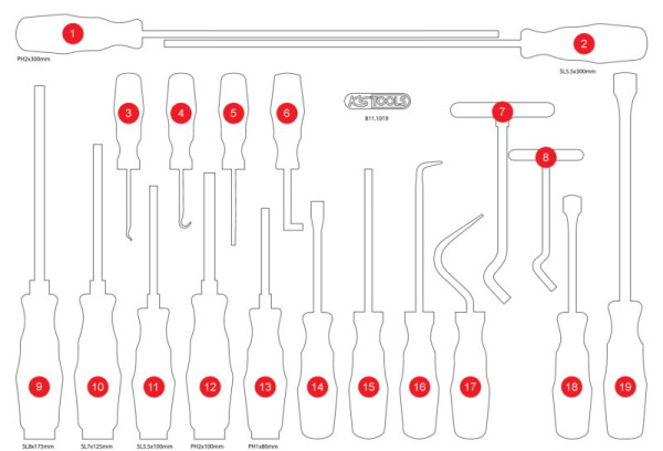 KS Tools Leere Schaumstoffeinlage zu 811.1019, 811.1019-97