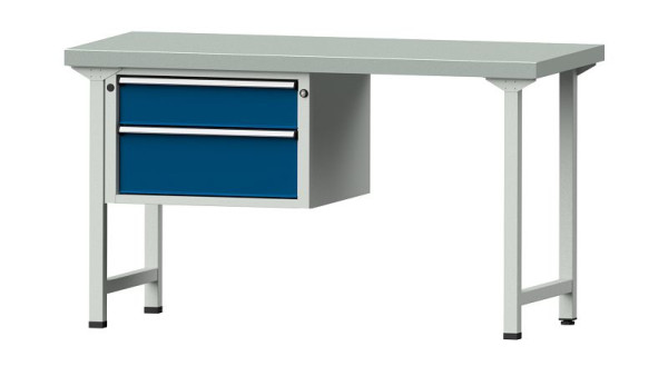 ANKE Werkbänke Kombiwerkbank, Modell 607 V, 1500 x 700 x 850 mm, RAL 7035/5010, ZBP 50 mm, 415.030