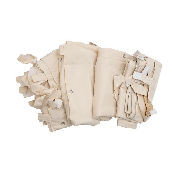 Mendler 4er-Set Seitenwand für Pergola HWC-A22, Ersatzseitenwand Pavillon, 3x3m Polyester, creme, 75927