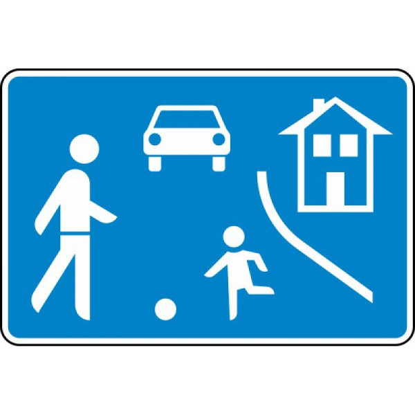 Stein HGS Beginn eines verkehrsberuhigten Bereichs Nr. 325.1, 600x900 mm / RA2 / Alform, 325.1-222