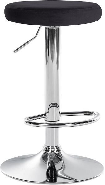 CLP Barhocker Ponte Samt chrom, schwarz, 322034, 4251756489113