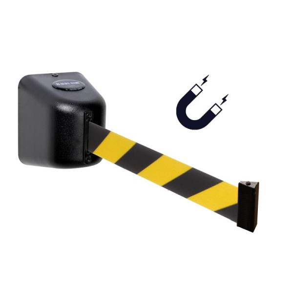 Stein HGS Wandgurtkassette 'P-Line 480' aus Kuststoff, Gurtlänge 8 m, vollmagnetisch, schwarz/gelb, 65868.0002