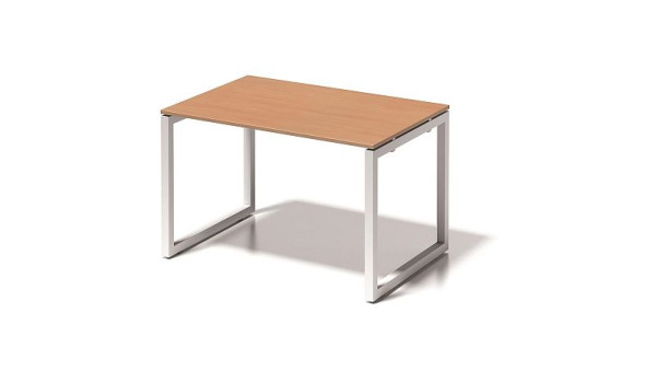 Bisley Cito Schreibtisch, 730 mm höhenfixes O-Gestell, H 19 x B 1200 x T 800 mm, buche/verkehrsweiß, DOF1208BC396